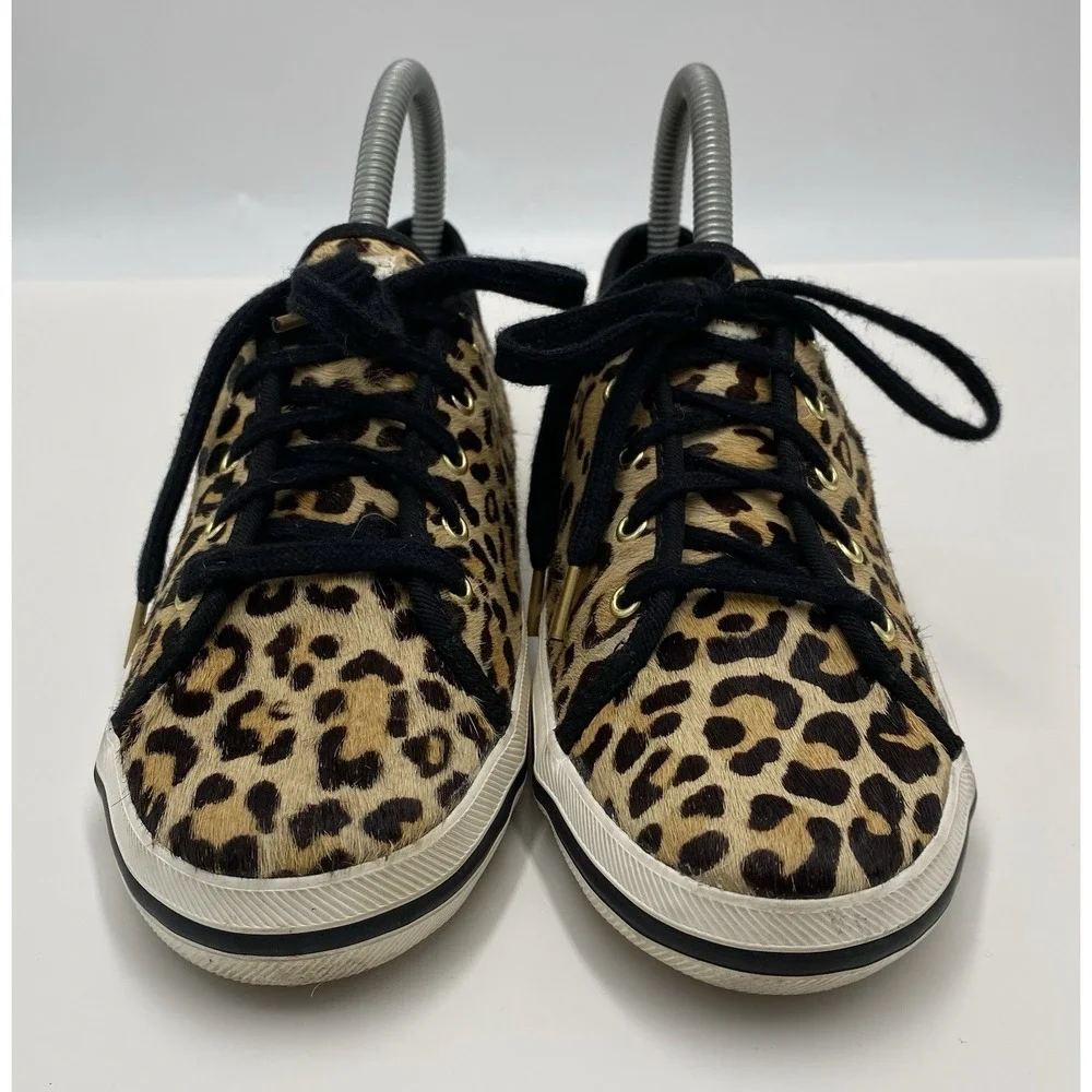 Keds X Kate Spade Women's Kickstart Low Calf Hair Leopard Print‎ Sneakers Sz 4 M
